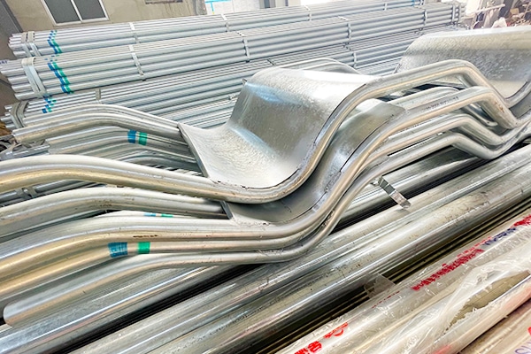 steel cows lie in bed