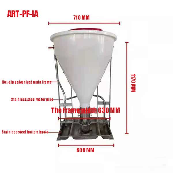 different size and type pig dry and wet feeder